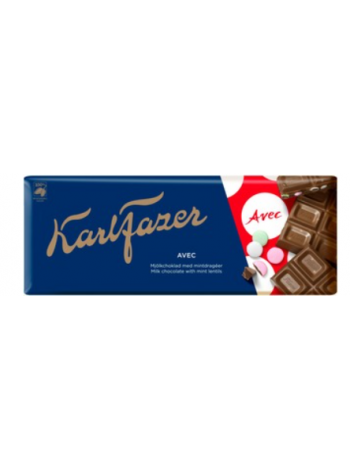 Плитка молочного шоколада Karl Fazer Avec 180 г