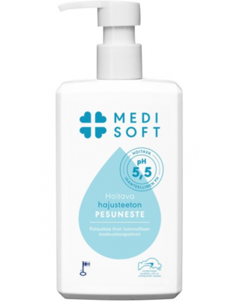 Очищающее средство для лица и тела Medisoft Hajusteeton Pesuneste 300мл