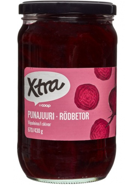 Консервированные ломтики свеклы Xtra säilötty punajuuri viipaleina 670/430 г