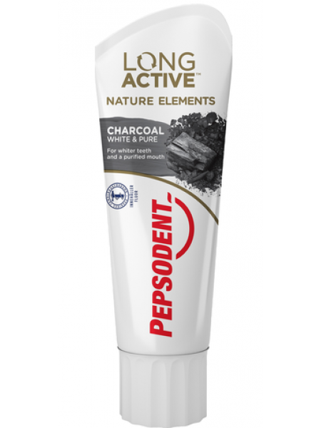 Зубная паста Pepsodent Long Active Nature Elements 75мл с углем