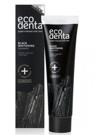 Зубная паста отбеливающая Ecodenta Black Whitening 100мл с черным углем
