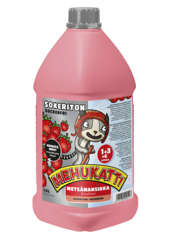 Концентрат сока Mehukatti Sokeriton Metsämansikka 1,5л клубника