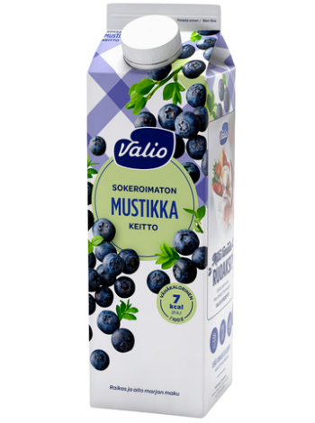 Кисель несладкий Valio Mustikka Keitto Sokeroimaton 1л черника