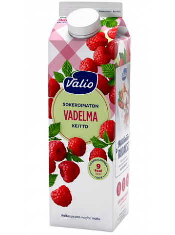 Кисель несладкий Valio Vadelma Keitto Sokeroimaton 1л малина