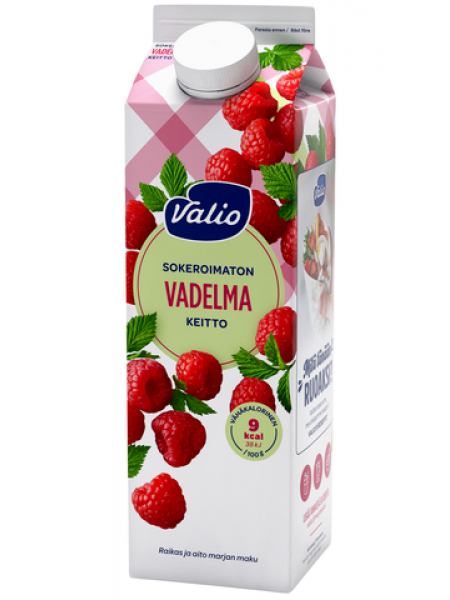 Кисель несладкий Valio Vadelma Keitto Sokeroimaton 1л малина