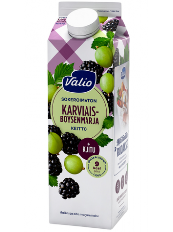 Кисель несладкий Valio Karviais-Boysenmarja Sokeroimaton 1л крыжовник и ягода бойсена 
