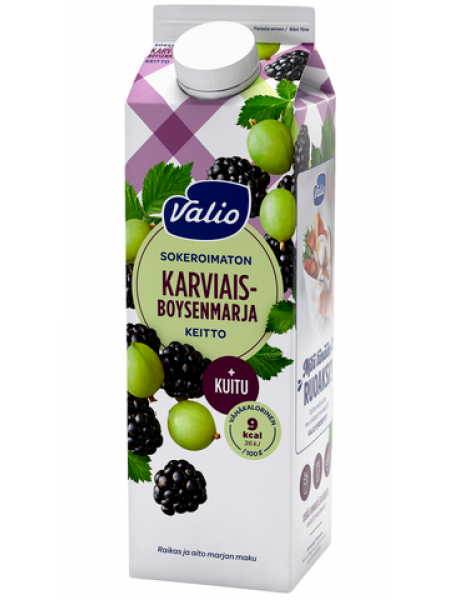 Кисель несладкий Valio Karviais-Boysenmarja Sokeroimaton 1л крыжовник и ягода бойсена 