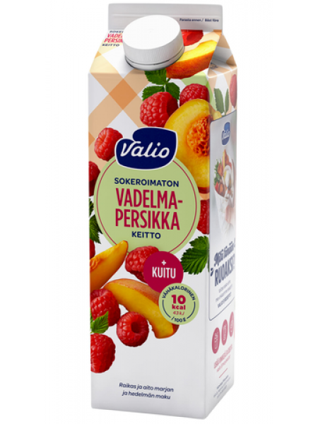 Кисель несладкий Valio Vadelma-Persikka Keitto Sokeroimaton 1л персик малина