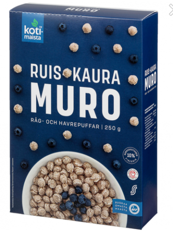 Сухой завтрак шарики Kotimaista Ruis-Kaura Muro 250г рожь овсянка