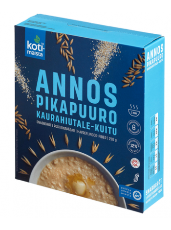 Каша овсяная быстрого приготовления Kotimaista Annospikapuuro 210г