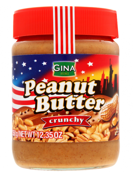 Арахисовая паста Gina Peanut butter crunchy 350г хрустящая