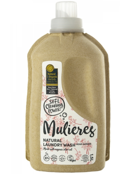 Гель для стирки Mulieres 1,5л с ароматом розы для чувствительной кожи