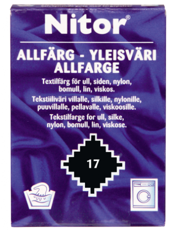 Универсальная краска Nitor yleisväri 17 15г цвет черный
