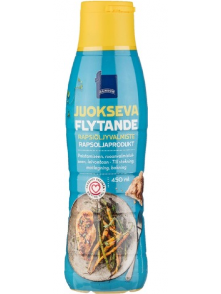 Жидкий маргарин на основе рапсового масла Rainbow 450мл