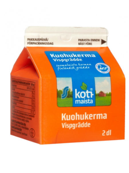 Сливки для еды Kotimaista kuohukerma 2 дл