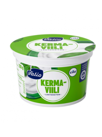 Безлактозная сметана  Valio kermaviili laktoositon 200г