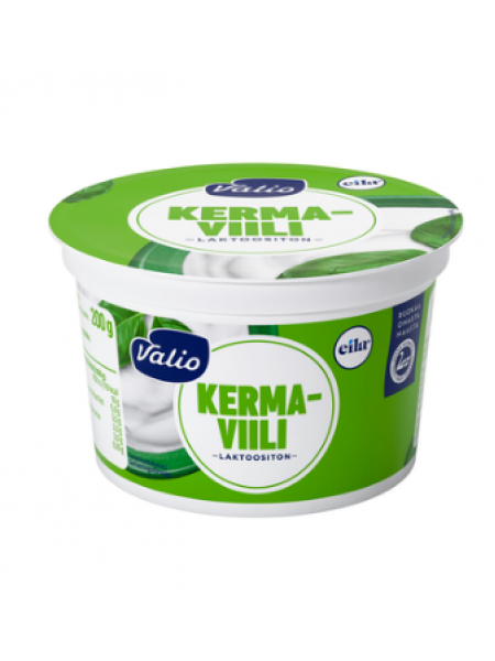 Безлактозная сметана  Valio kermaviili laktoositon 200г