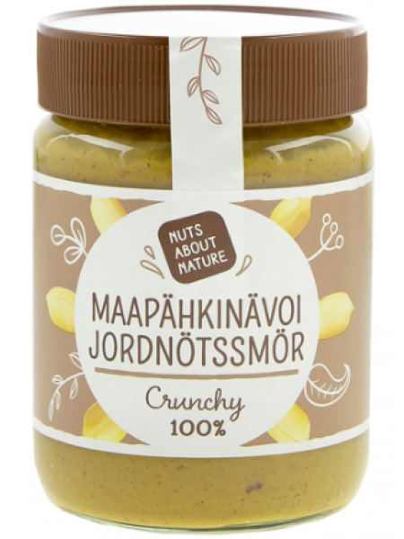 Арахисовая паста ореховая Nuts About Nature Maapähkinävoi 340г хрустящая