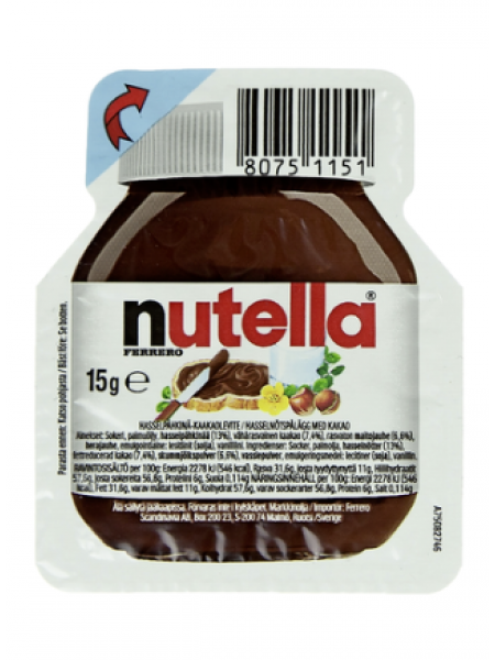 Ореховая паста Nutella 15 г с лесным орехом и какао