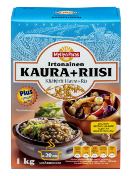 Смесь рис и овес Myllyn Paras Irtonainen Kaura+Riisi 1 кг