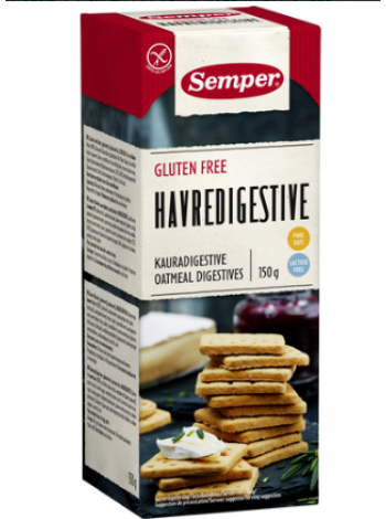 Печенье овсяное Semper Havredigestive 150г без глютена 