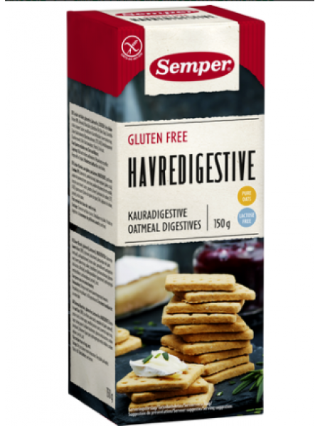 Печенье овсяное Semper Havredigestive 150г без глютена 