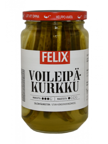 Огурцы маринованные для сэндвичей Felix Voileipäkurkku 460 / 230г 