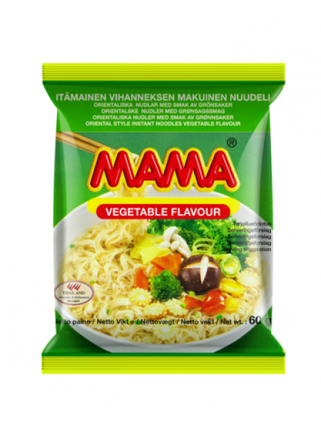 Восточная лапша быстрого приготовления со вкусом овощей Mama 60г