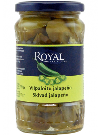 Нарезанный зеленый халапеньо Royal Viipaloitu Vihreä Jalapeno 360/175г